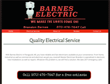 Tablet Screenshot of barneselectric.net